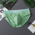 Soutong Men Briefs Solid Color U Convex Trendy Low Waist Stretchy Underpants for Daily Wear. 