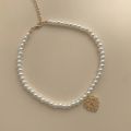 【Special offer】Vintage Girl's Court Hollow Love Cross Pendant Pearl Necklace Chockr Clavicle Chain Necklace Women. 