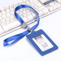 Card Holder Lanyards ID Badge Holder PU Leather Bus Pass Case Cover Slip Men Women's Bank Credit Card Holder Strap Cardholder. 