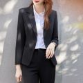Business Wear Women's Clothing Elegant Outfit Women's Short Suit Spring and Autumn Suit Coat Female Business Student Interview Work Clothes. 
