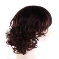 【Free shipping】 Thick Daily Smooth Heat Resistant Fiber False Female Hair Extension Invisible Natural Syhthetic Wig Women Bob Hair Ladies Curly Wigs Short Brown Wavy Wig. 