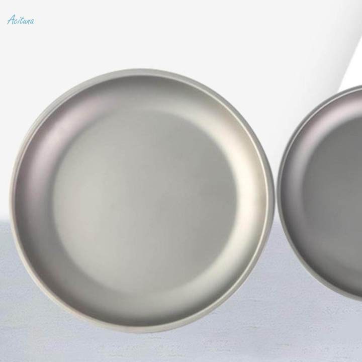 Titanium%20Plate%20Tableware%20Cookware%20Round%20Dish%20Dinner%20Frying%20Pan%20Fruit%20for%20Camping%20Outdoor%20-%20185x25mm%20-%20Image%205