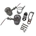【H03】 Universal LED Motorcycle Turn Signal Light Skull Skeleton Headlight Front Head Motorcycle Decorations. 