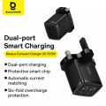 Baseus 10.5W Charger For iPhone, Samsung, Huawei, Redmi, Pixel, Realme, Oppo, OnePlus, Vivo, Honor Original Dual USB Ports Compact UK 3-Pin Mobile Phone Charger (CCXJ010301) (CCXJ010302) | BaseusOnly.lk. 