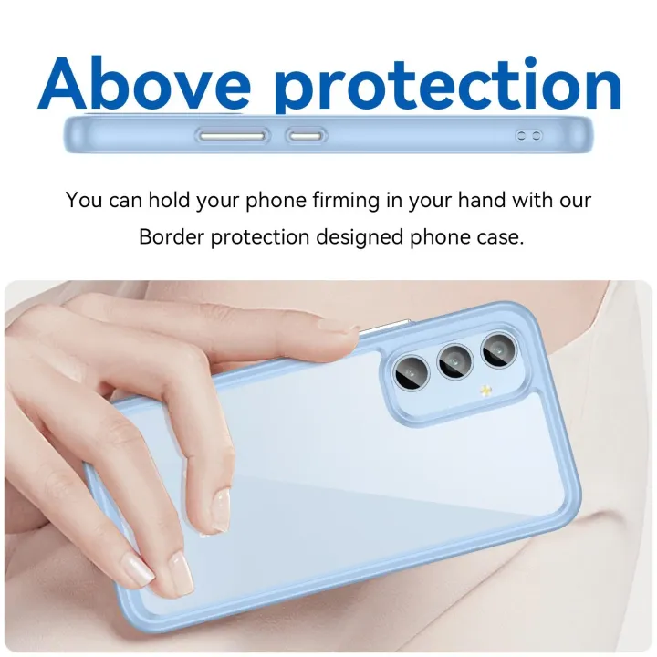 tzmar%20for%20Samsung%20Galaxy%20A25%205G%20Candy%20Color%20Hard%20Case%20Transparent%20Shockproof%20Back%20Phone%20Cover%20-%20Image%203