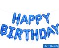 13 PCS SET Letters Happy Birthday Foil Balloon 16" Banner Party Deco Alphabet Aluminum BLUE. 