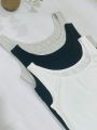 Cotton Rich Ribbed Crew Neck Vest Top. 