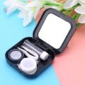 Stars Moon Contact Lens Case For Women With Mirror Kit Holder Portable Contact Lenses Box Black. 