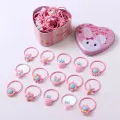 20Pcs/Box Cartoon Elastic Hair Bands Cute Bows Flower Rubber Band Hair Circle Sweet Hairbands for Kids Girls Hair Accessories. 