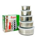 Set of 5 Heavy Stainless Steel Protect Fresh Boxes - Durable and Secure Food Storage Containers. 