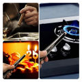Stainless Steel Gas Lighter for Easy Use Ignition Gun Gas Lighters Non Refilling Lighter Gun Fireplace Barbecue Incense Cooking Stoves Electric Gas Lighter Electric Kitchen Stove Lighter Flame Torch Lighter Flame Gun Kitchen Lighter. 