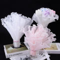 Flower Wrapping Paper Pearl Wave Yarn Flower Packaging Lace Mesh Florist Handmade Bouquet Gift Packaging Supply Decor. 