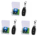 3X DC 12V Single Channel Relay Module Universal Wireless Switch RF Relay Receiver + 2 CH Remote Controller. 
