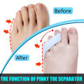 Pexmen 2Pcs Three-holes Little Toe Separator Bunion Corrector Pain Relief Toe Straightener Protector Foot Care Tool. 