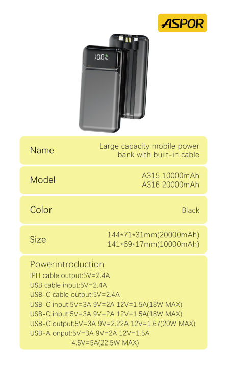Aspor%20A330/A301/A300/A396%20/%20A385%20PD%2020W%20/%20A335%2022.5W%20/%20A301%20PD%20High-Capacity%20Power%20Bank%2010000mAh/20000mAh/30000mAh/40000mAh%20with%20Fast%20Charging%20&%204%20USB%20Ports%20-%20Image%209