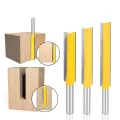 ARELENE 3Pc 8mm Shank Straight Router Bit 1/2 Inch Milling Cutting Diameter Edge Woodworking Trimming Cutter Knife. 