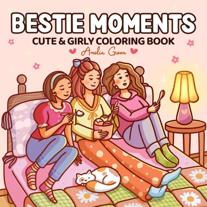 Bestie%20Moments%20Coloring%20Book%20for%20Adults%20&%20Teens%20-%20Cute%20Girl%20Scenes%20with%20Cats,%20Flowers%20&%20Friendship%20Activities%20Friends%20-%20Image%204