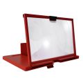 Mobile Phone Screen Magnifier 12 Inch with Game Red Desk Holder. 