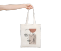 Girl Face Tote Bag - Eco-Friendly Zipper Bag for Women. 