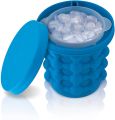 Silicone Magic Ice Cube Maker Genie Tray Molds Saving Ice Bucket Saving Space Cold Drink Home Tool 120 Ice cubes. 