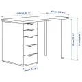 VTEC Home Modern Norah Study Table with drawer set and steel legs - Office Table - Kids Table - Norah 09 - 48"x24"x30". 
