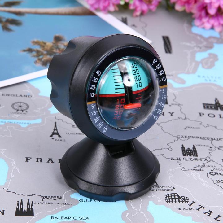 Car Compass Inclinometer Angle Vehicle Declinometer Gradient Auto Slope Meter Level High-Precision Gauge Accessory
