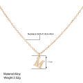 17KM Metal Vintage Gold Color A-Z Initial Letter Necklaces for Women Girls New 2023 Trendy Simple Pendant Necklace Chain Jewelry. 