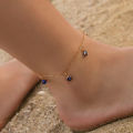 【Popular choice】 Qingwen European and American Foot Ornaments Personalized Eye Pendant Women's Foot Ornaments Fashionable Dripping Simple Anklet Creative Jewelry. 