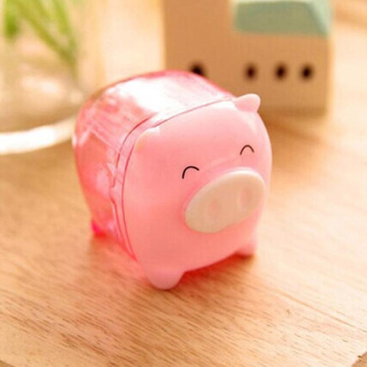 1Pc Cute Mini Pig Shaped Super Cartoon Student Pencil Sharpener Stationery Tool