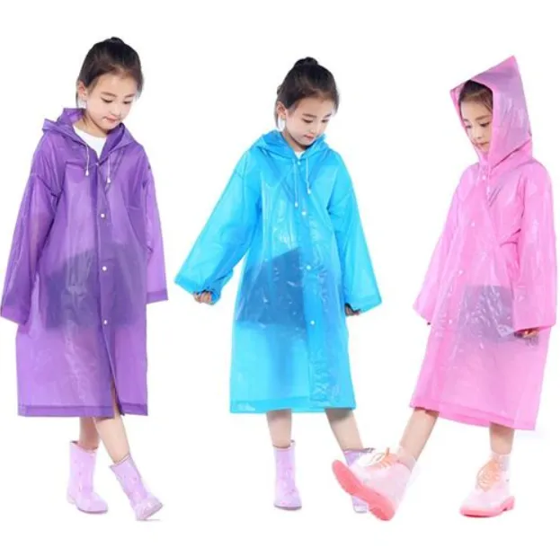 Kids%20Boy%20Girl%20See%20Through%20EVA%20Raincoat%20Long%20Hooded%20Rain%20Cover%20Outdoor%20Rainwear%20-%20Image%204