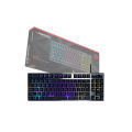Fantech K613 Aluminum Alloy RGB 87 Keys Backlit Membrane Wired Gaming Keyboard. 