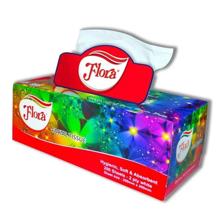Flora Tissue - Facial Tissue box 200 sheets