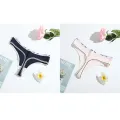 SMY 2PCS Women's Cotton Panties T Back Women Briefs Low-Rise Underwear. 