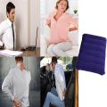 Pillow Squared Flocked Fabric Air Pillow for Beach,Camping,Hiking,Traveling,Napping,Desk Rest,Office,Neck Lumbar Support(Purple). 
