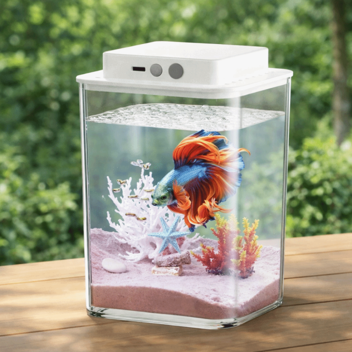 Goldfish Transparent Betta Fish USB Charging Intelligent Sensing Fish ...