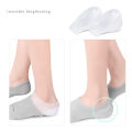 Unisex Invisible Height Increase Silicone Socks Gel Heel Pads Heel Cushion Soles Insole Foot Massage Orthopedic Arch Support. 
