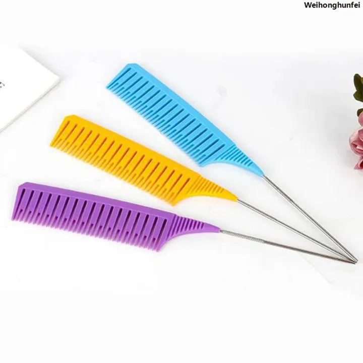 WeihonghunfeiLuxury%203pcs%20Hairbrush%20Hair%20Styling%20Combs%20Tailed%20Comb%20Set%20Coloring%20Dyeing%20Comb%20Salon%20Tool%20Sectioning%20Highlighting%20Weaving%20Cutting%20Comb%20-%20Image%204