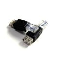 Crystal RJ45 Male to USB 2.0 AF A Female Adapter Connector Laptop LAN Network Cable Ethernet Converter plug. 