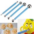 4x Modelling Ball Tool Stainless Steel Nail Dotting Tool Set Cake Decorating Fondant Gum Paste Modeling Tools. 