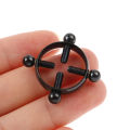 2Pcs Round Nipple Piercing Jewelry Non Piercing Nipple Ring Fake Screw Nipple GENGLI. 