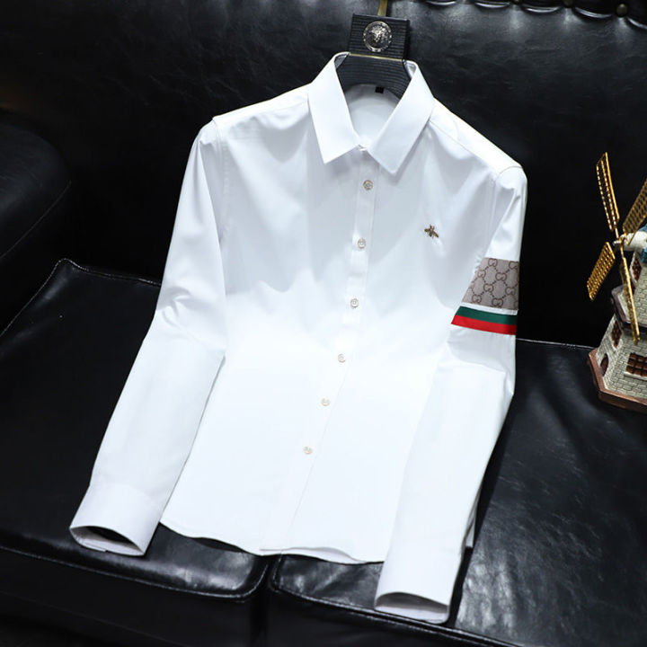 Trendy%20Long%20Sleeve%20Shirt%20Men2023Spring%20and%20Autumn%20New%20Bee%20Embroidered%20Casual%20Large%20Size%20Striped%20Contrast%20Color%20Shirt%20-%20Image%207