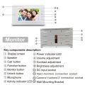 Video Doorbell Dual Units Apartment Video Intercom ystem 1 Night Vision Camera 7 Inches Monitor. 
