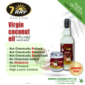 Pure Virgin Coconut Oil (Cold Pressed) - 7Ray Senikma (100% pure and Laboratory Certified). 