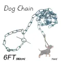 Heavy Duty Metal Dog Large Hard Leash Chew Proof Dog Chain Leash 180cm Heavy Duty Sturdy Pet Dog Leash with Padded Handle for Large Medium Puppy Dog Bulldog. 