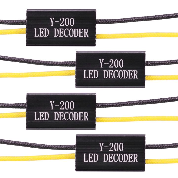 4PCS LED Load Resistors Mini Motorcycle LED Decoder Flash Fix Error for LED Turn Signal Lights LED License Plate Lights