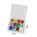 Metallic Watercolors Vibrant 12-color Metallic Watercolor Paint Set for Stunning Pearlescent Effects Ideal for Artists. 