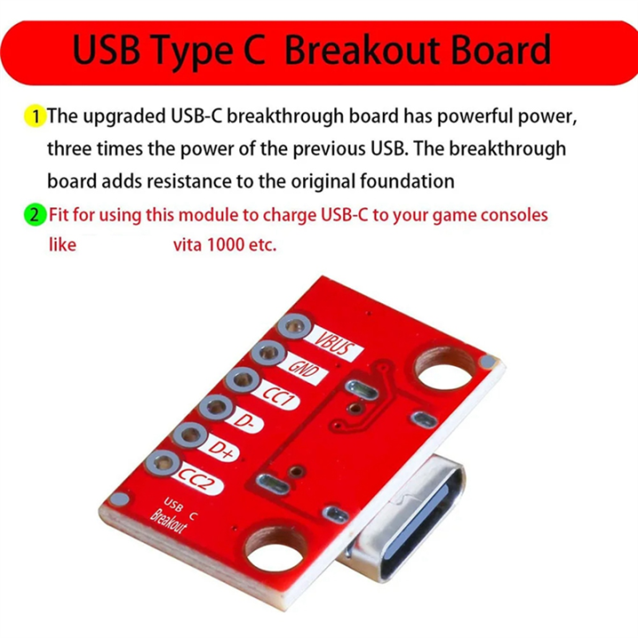 5PCS/Lot%20USB%20Type-C%20Breakout%20Board%20Serial%20Basic%20Breakout%20Female%20Connector%20Type%20PCB%20Converter%20Board%20-%20Image%206