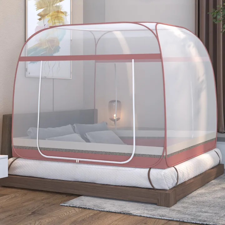 New%20New%20Mongolian%20Bag%20Mosquito%20Net%20Home%20Bedroom%20Installation-Free%201.5M%20Encryption%20Full%20Bottom%20Children's%20Drop-Resistant%20Zipper%20Tent%20-%20Image%202