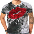 Colourful Painting Cat 3D Printed Men's T Shirts Summer Fashion Oversize Short Sleeve Cute Animal Tees Boys Girls Tops Clothes. 