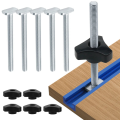 T Track Bolts Knob Kit Miter Track Sliding Nut T-Slider T Slot T Bolt for Woodworking Jigs Fixtures Tools Kit. 